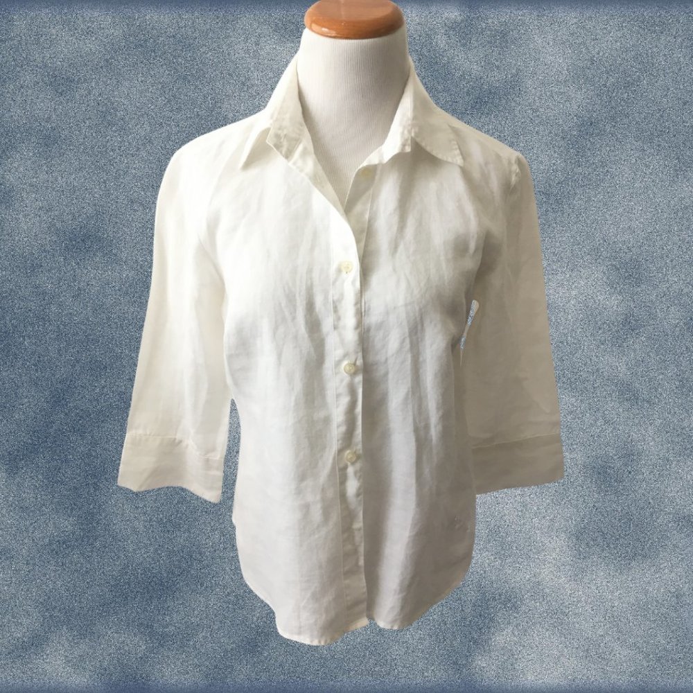 Zara Basics White Button Down Shirt